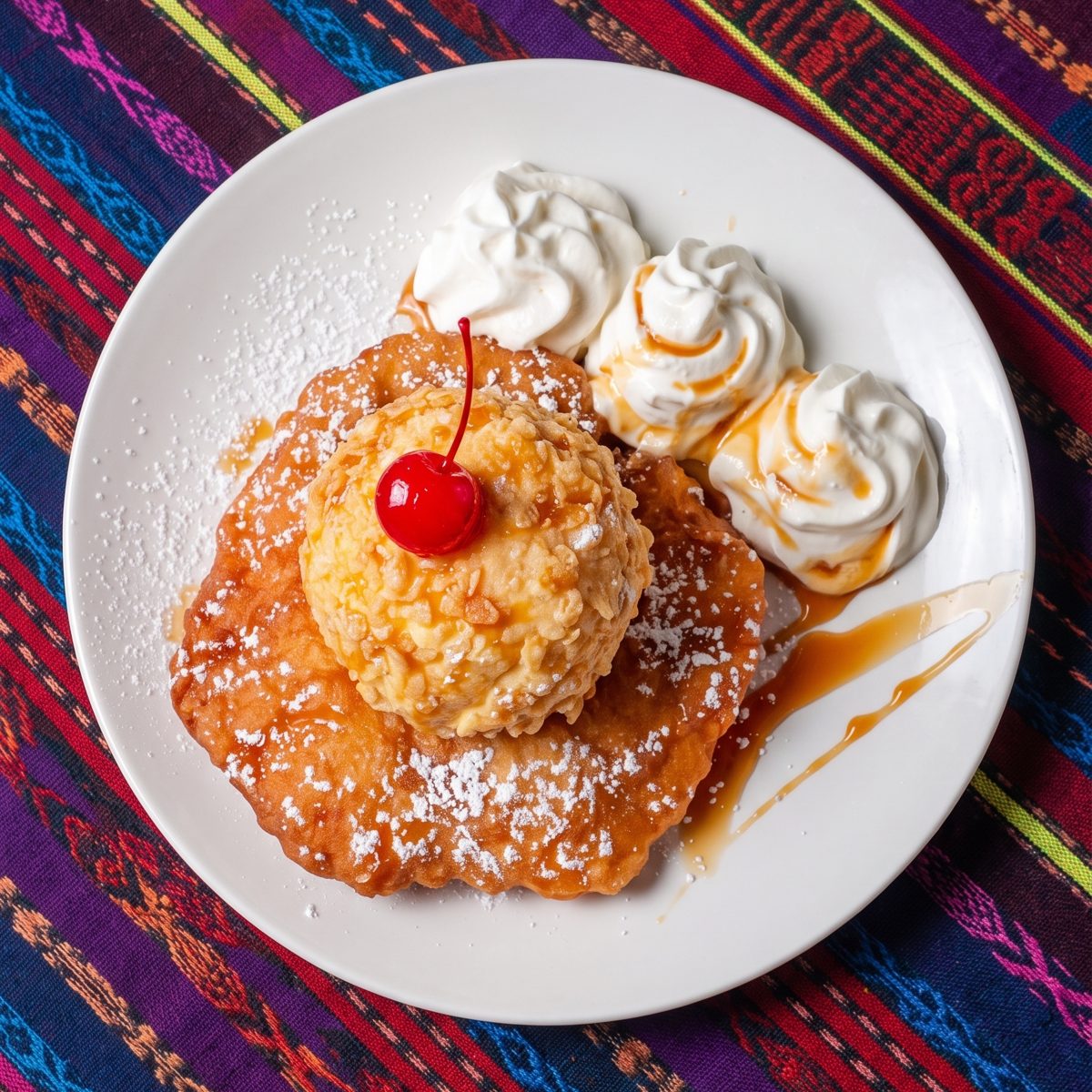 Fried Ice Cream on an Elephant Ear
