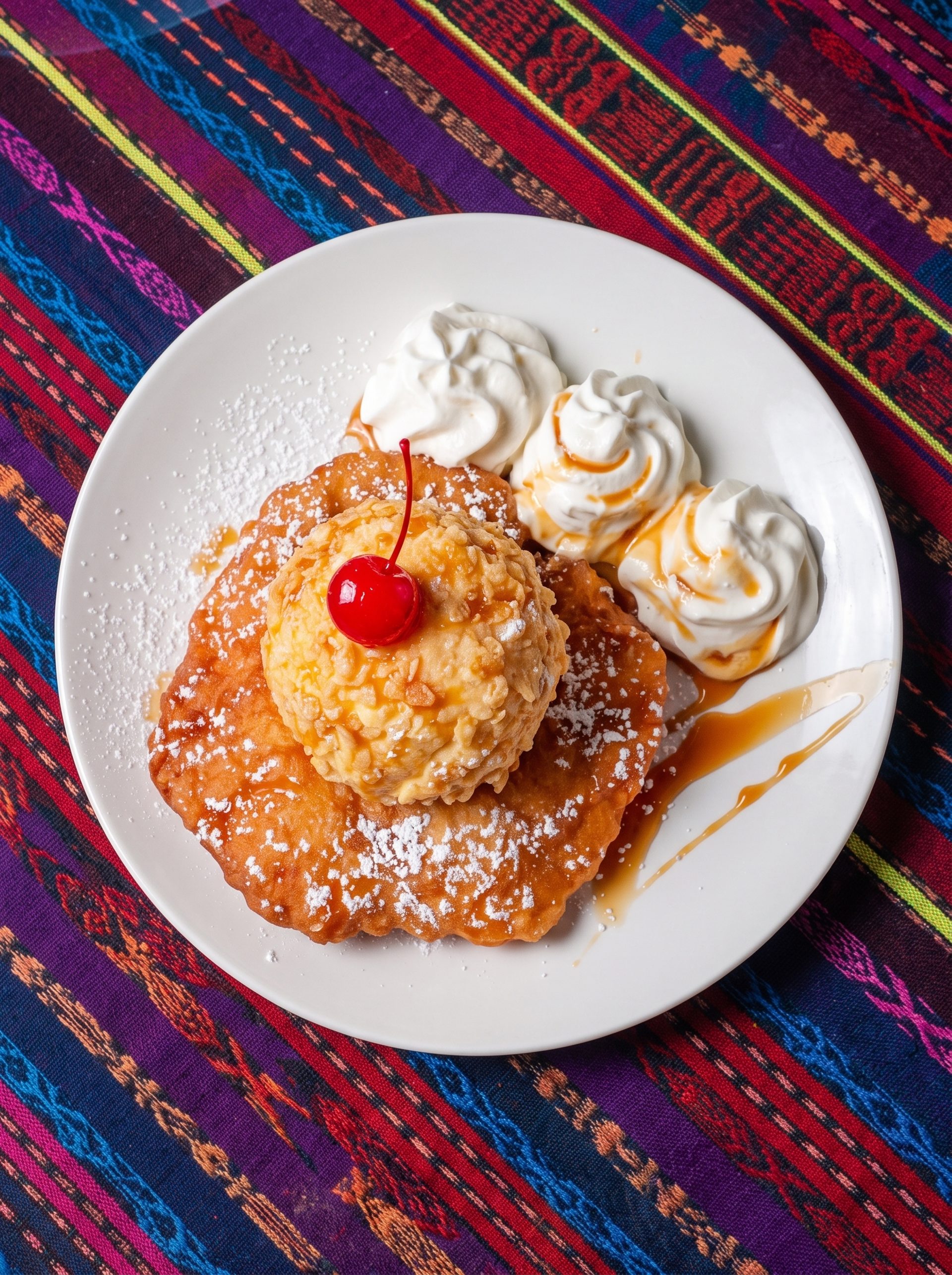 Fried Ice Cream on an Elephant Ear